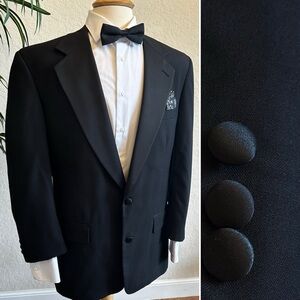 CHAPS RALPH LAUREN TUXEDO JACKET SIZE 41 BLACK FORMAL EVENING COAT VINTAGE USA